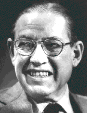A photo of Ogden Nash looking uncomfortably to the left.