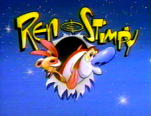 A television capture of the Ren & Stimpy Show logo.